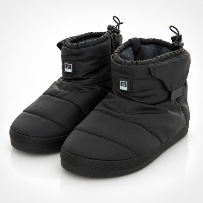 Memory Foam Heated Slippers Outdoor Adjustable Cozy Grip