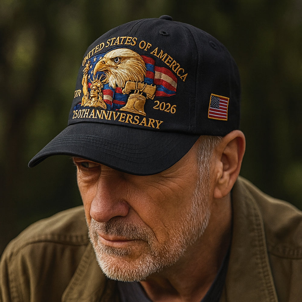 Herren Baseballmütze Patriotischer Adler 250. Jubiläum Veteranenhut