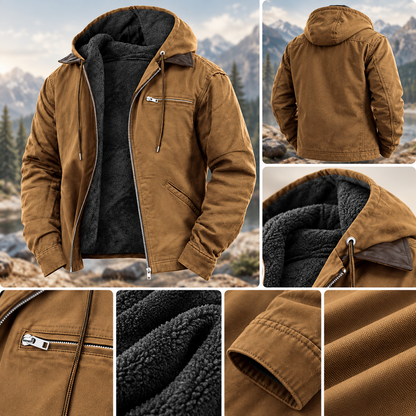 Men's Insulated Outdoor Hooded Jacket | Durable Wear