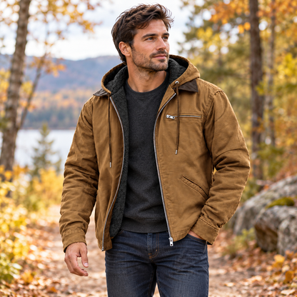 Men's Insulated Outdoor Hooded Jacket | Durable Wear