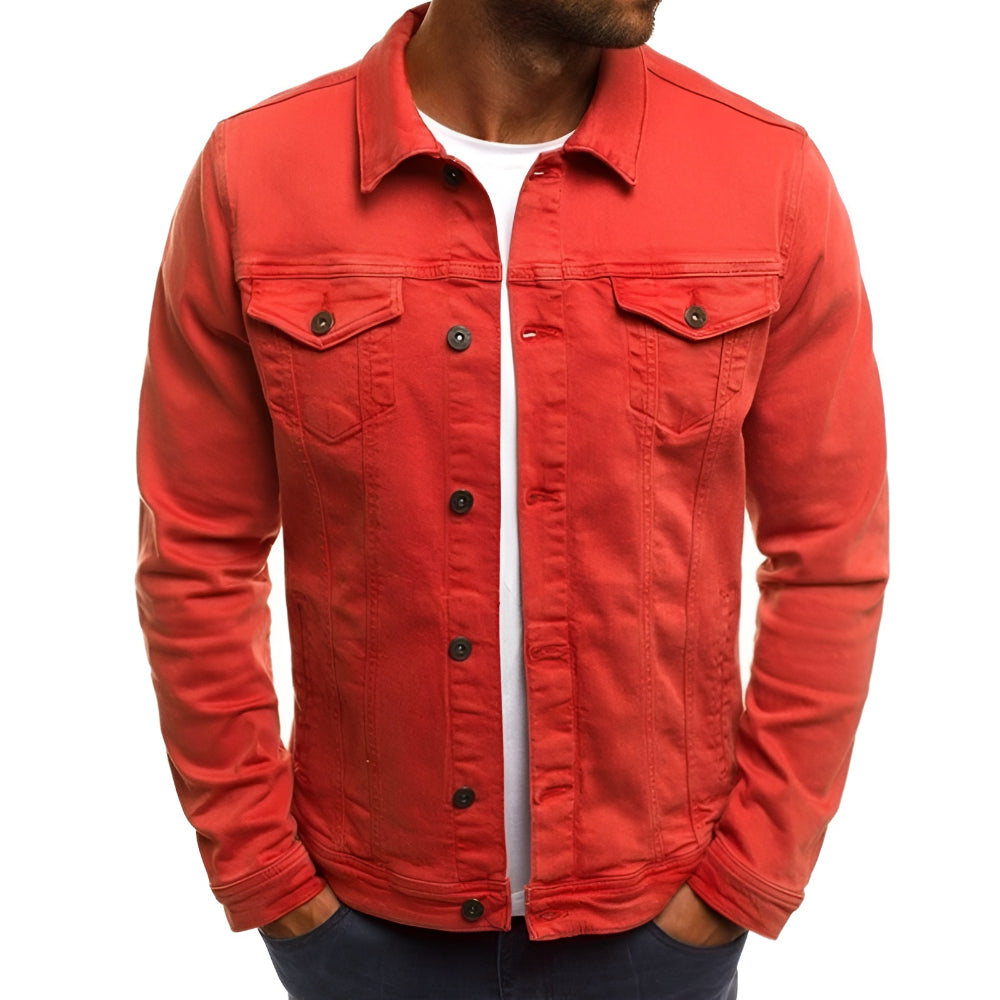 Men's Jacket Casual Button Front Lightweight Outerwear