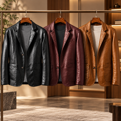 Blazer versatile da uomo dal taglio moderno | Blazer in pelle d’agnello