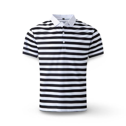 Herren Poloshirt Gestreift Kurzarm Sommeroberteil