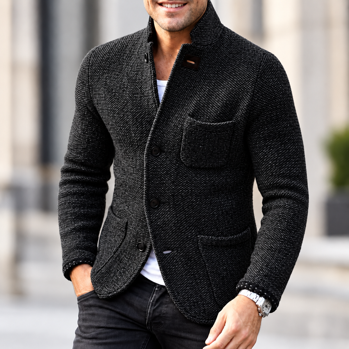 Men's Retro Cardigan High Quality Knit | Versatile Outerwear