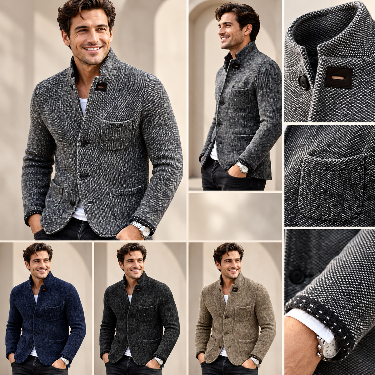 Men's Retro Cardigan High Quality Knit | Versatile Outerwear