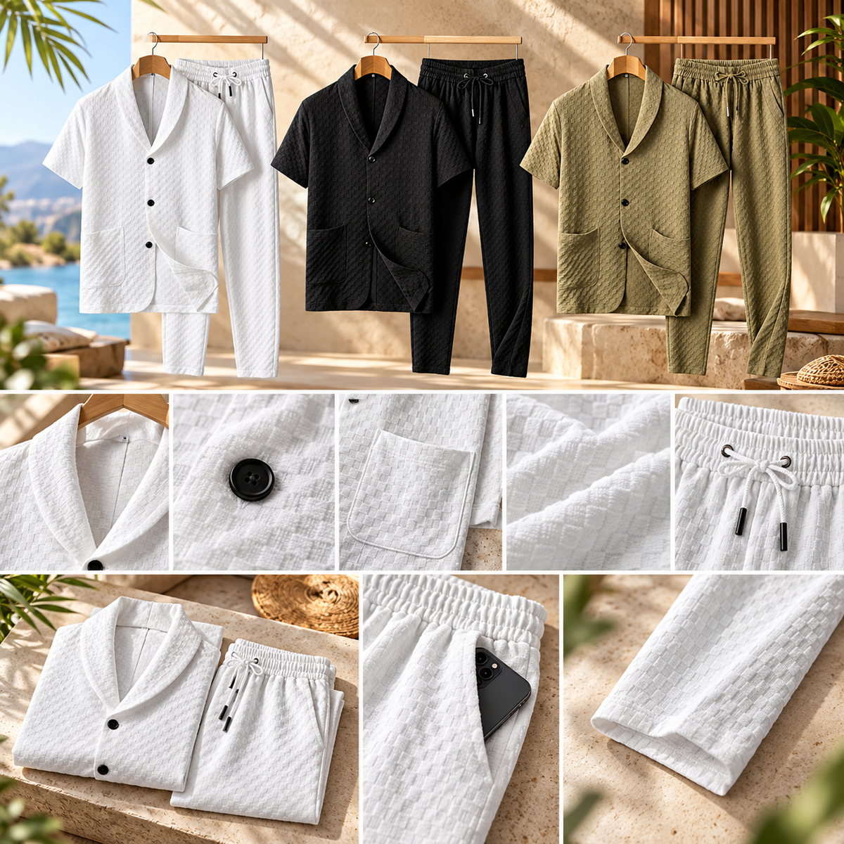 Pyjamassæt til mænd til sommerbrug | nattøj