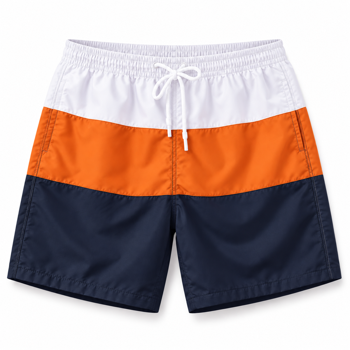 Calções de banho de homem, duráveis e com padrão patchwork | Roupa de praia