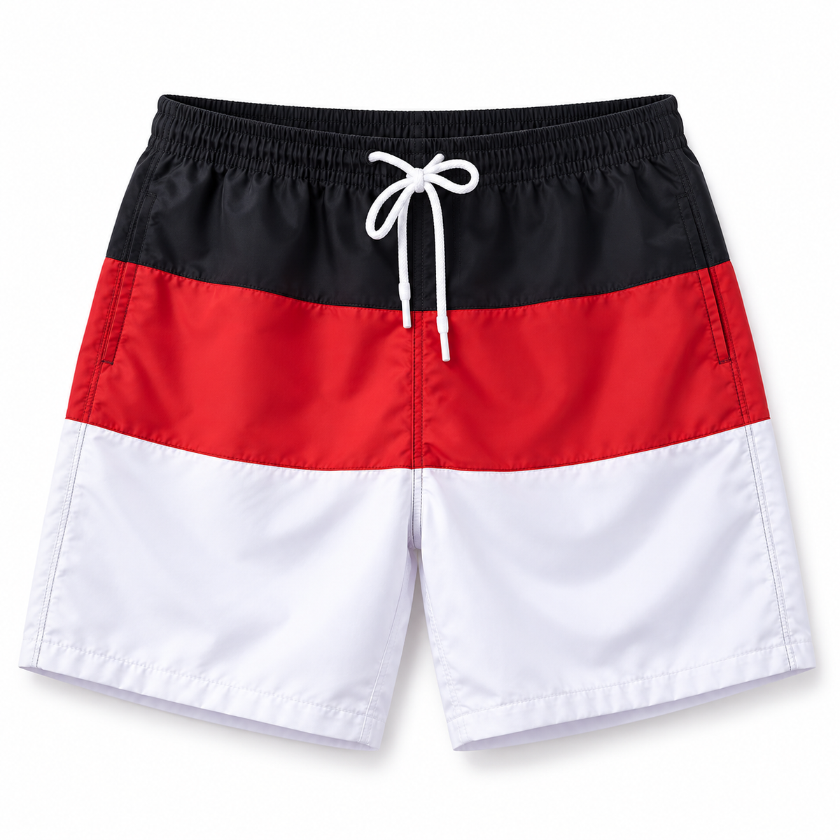 Calções de banho de homem, duráveis e com padrão patchwork | Roupa de praia