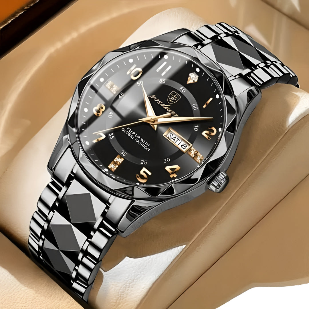 Men's Watch Stainless Steel Sport Quartz Wristwatch