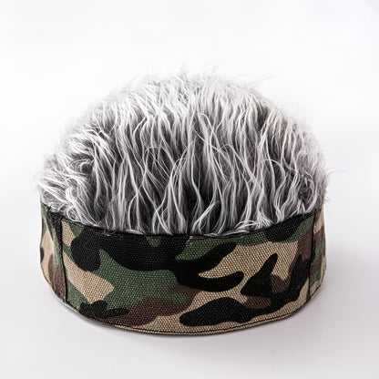 Chapéu Peruca Masculino Peça de Cabelo Novidade Chapéu de Cabelo para Fantasia