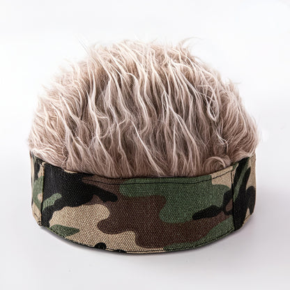 Chapéu Peruca Masculino Peça de Cabelo Novidade Chapéu de Cabelo para Fantasia