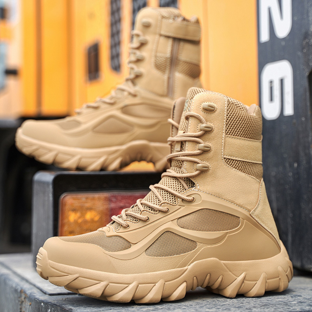 Botas de Trabalho Masculinas Suporte Tático para Tornozelo Calçado para Exterior