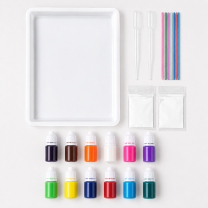 Kit di colori per marmorizzazione senza sporcare, divertimento creativo per bambini