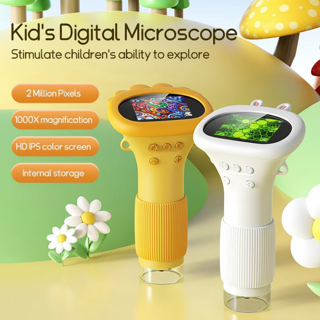 Microscop Portabil Copii STEM 1000X Jucărie Știință Educațională