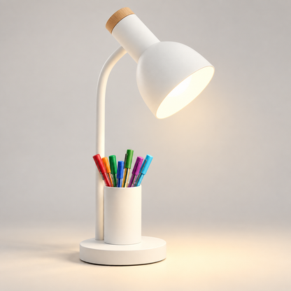 Moderne skrivebordslampe med funktionelt design og justerbar højde