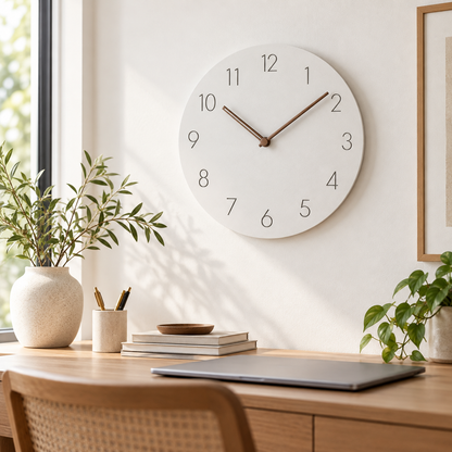 Modern Minimalist Wall Clock Battery Operated Nordic Design