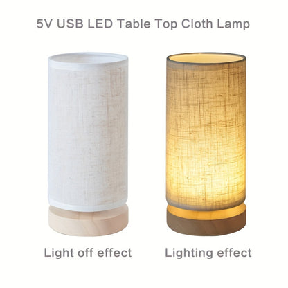 Moderne Holz-Tischlampe | USB-betriebenes Nachttischlicht