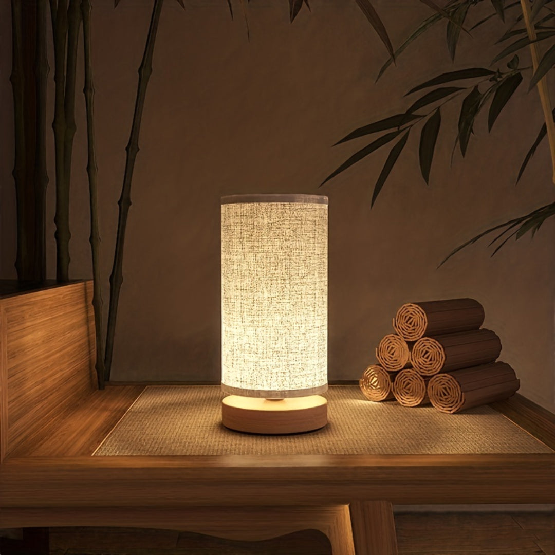 Moderne Holz-Tischlampe | USB-betriebenes Nachttischlicht