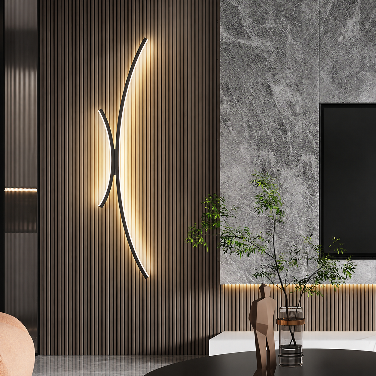 Lampada da parete LED moderna | Applique lineare per bagno, soggiorno e zona pranzo