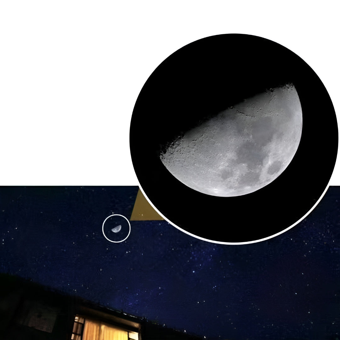 Telescópio Monocular Compacto Impermeável Suporte para Telemóvel