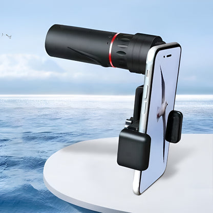 Telescópio Monocular Compacto Impermeável Suporte para Telemóvel