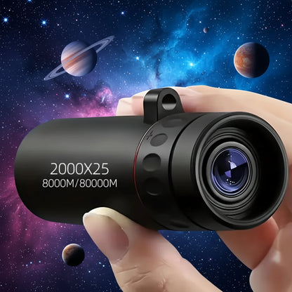 Cannocchiale Monoculare HD 2000x25 Compatto con Zoom per Osservazione all'Aperto