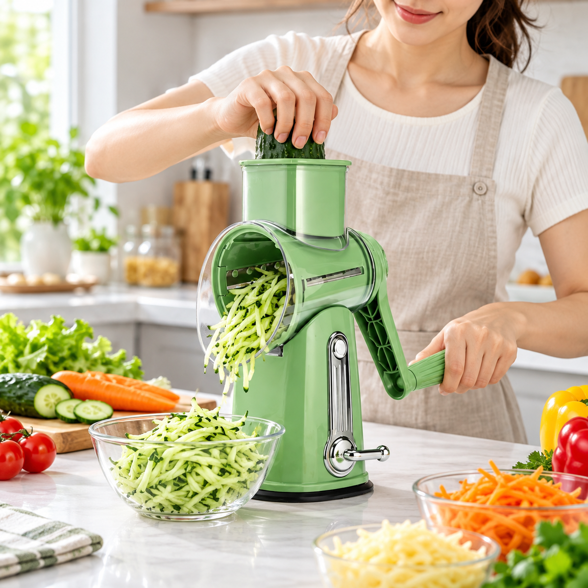 Multi Functional Rotary Kitchen Tool Uniform Slice Slicer