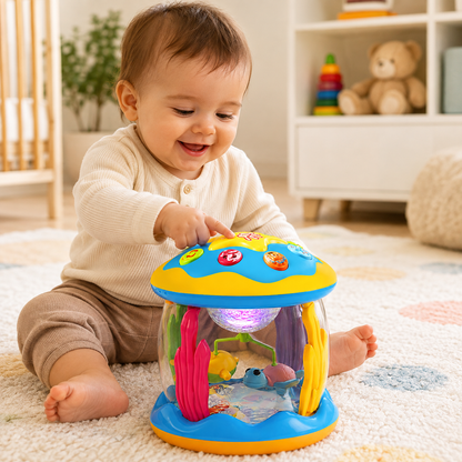 Musical Carousel Infant Toy Baby Interactive Spinning Light
