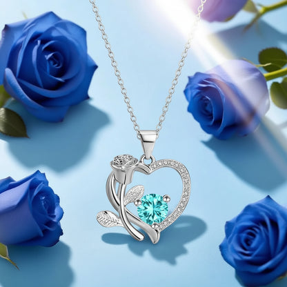 Collana Ciondolo Cuore Orso Zircone Rosa Scatola Regalo Donna