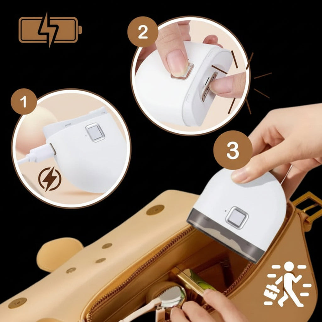 Negleklipper Elektrisk Genopladelig LED Negletrimmer