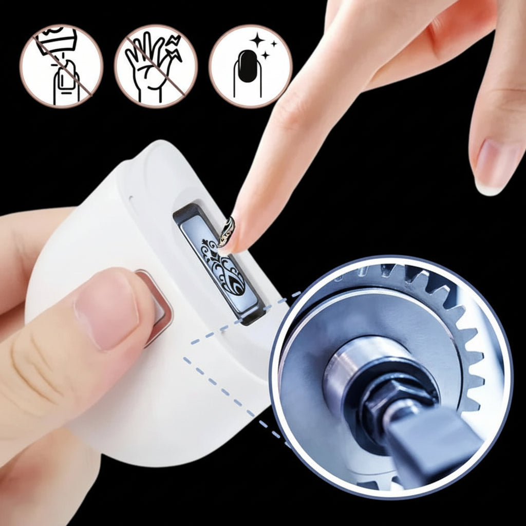 Negleklipper Elektrisk Genopladelig LED Negletrimmer