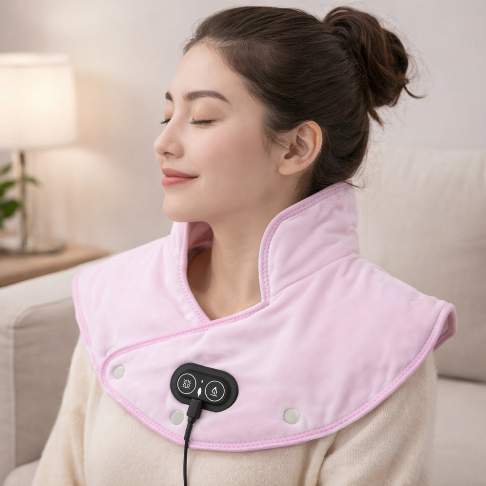 Elektrisk nakkebeskytter med varme til skuldermassage