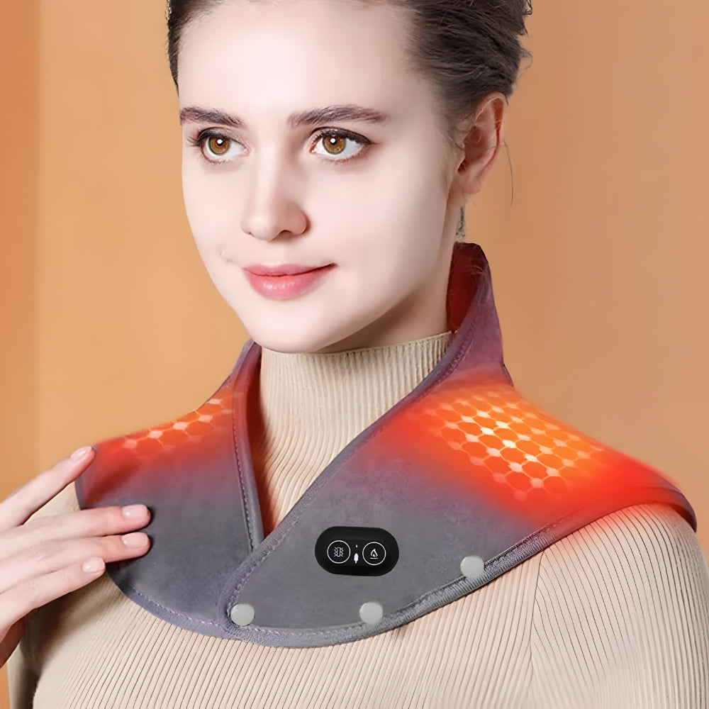Elektrisk nakkebeskytter med varme til skuldermassage