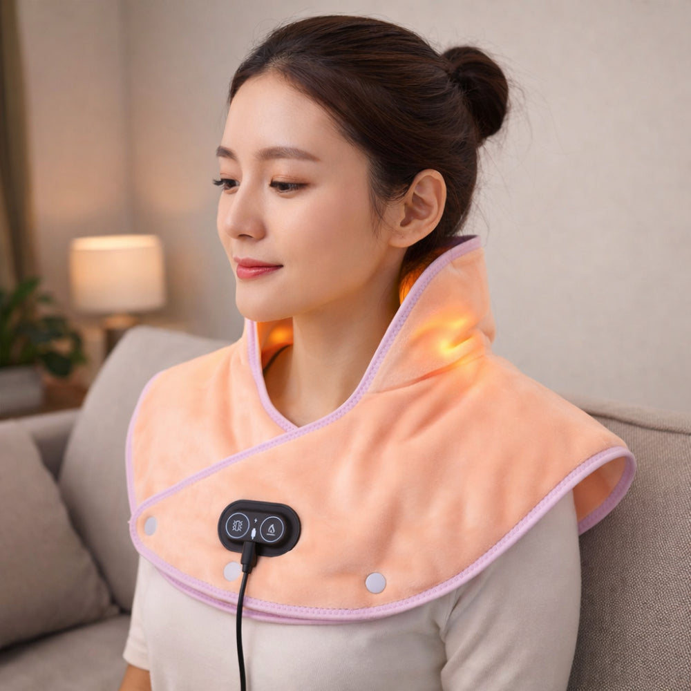 Elektrisk nakkebeskytter med varme til skuldermassage