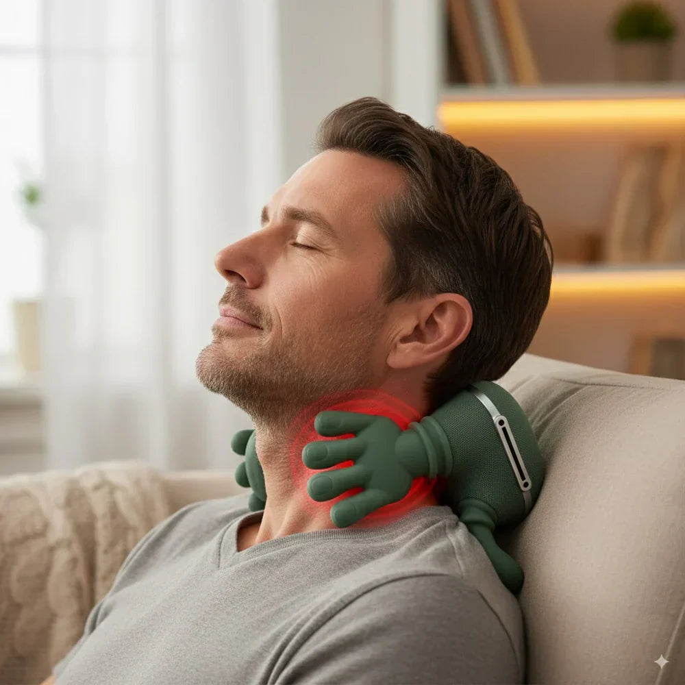 Nekmassage Apparaat Warmtetherapie Diepe Vibratie Pijnverlichting - Image 6