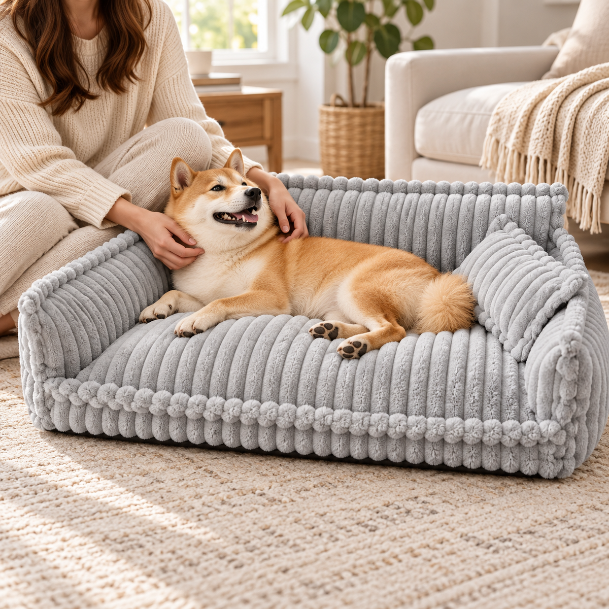 Non Slip Orthopedic Dog Bed Washable Sofa Cozy Design