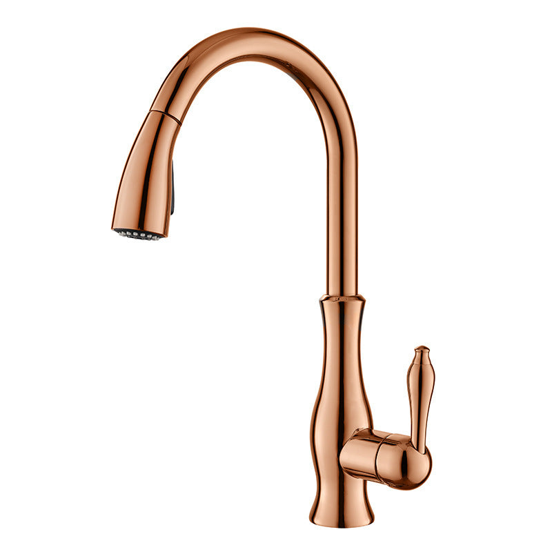 Torneira de Cozinha com Bica Extensível em Metal para Lavatório