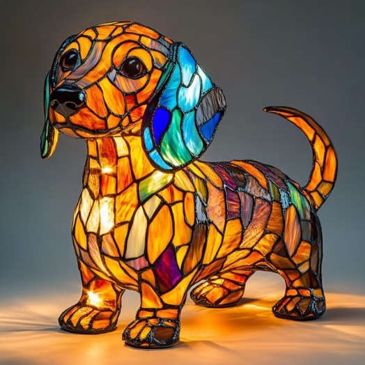 Bordlampe Dekorativ Harpiks Hundefigur Accentlys
