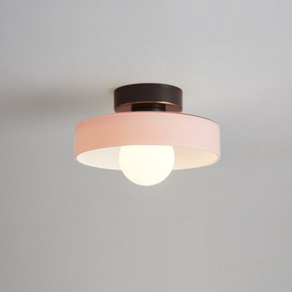 Lampada da soffitto Bauhaus francese | Lampada minimalista in ottone e vetro
