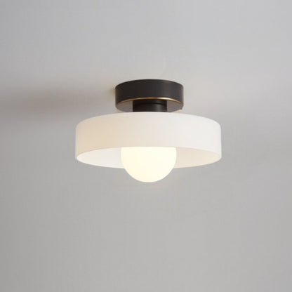 Lampada da soffitto Bauhaus francese | Lampada minimalista in ottone e vetro