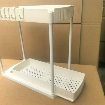 Set di 2 contenitori organizzatori per sotto il lavello con cassetti multiuso