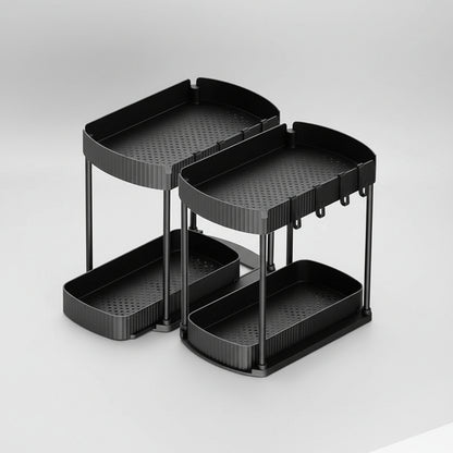 Set di 2 contenitori organizzatori per sotto il lavello con cassetti multiuso