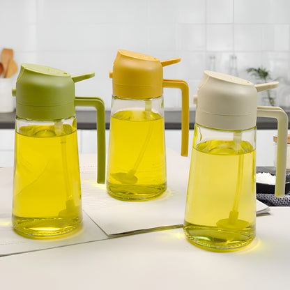 Spruzzatore per olio in vetro Dispenser di olio da cucina ricaricabile a spruzzo