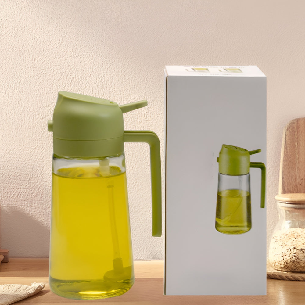 Spruzzatore per olio in vetro Dispenser di olio da cucina ricaricabile a spruzzo