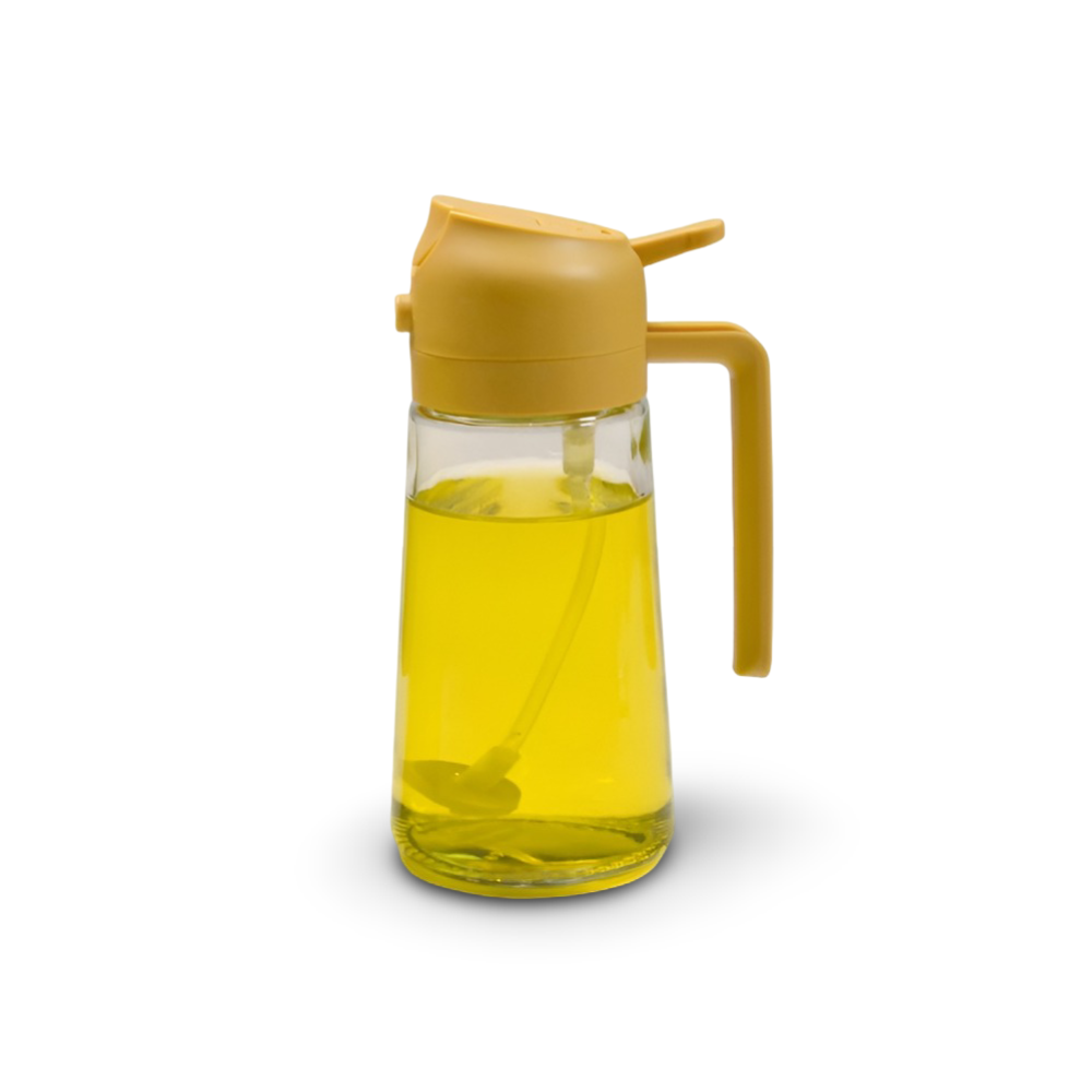 Spruzzatore per olio in vetro Dispenser di olio da cucina ricaricabile a spruzzo