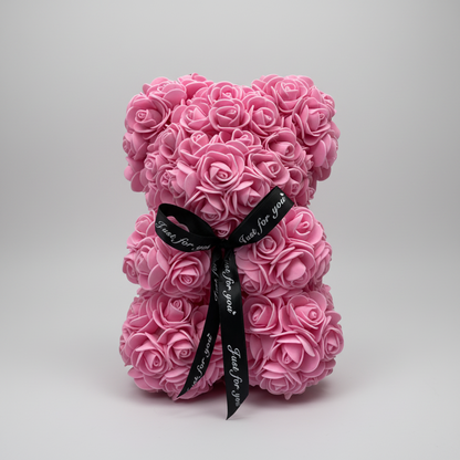 Oso de Rosas Regalo para el Día de la Madre Decoración de Osito con Flores Artificiales