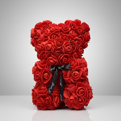 Oso de Rosas Regalo para el Día de la Madre Decoración de Osito con Flores Artificiales