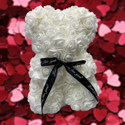 Oso de Rosas Regalo para el Día de la Madre Decoración de Osito con Flores Artificiales
