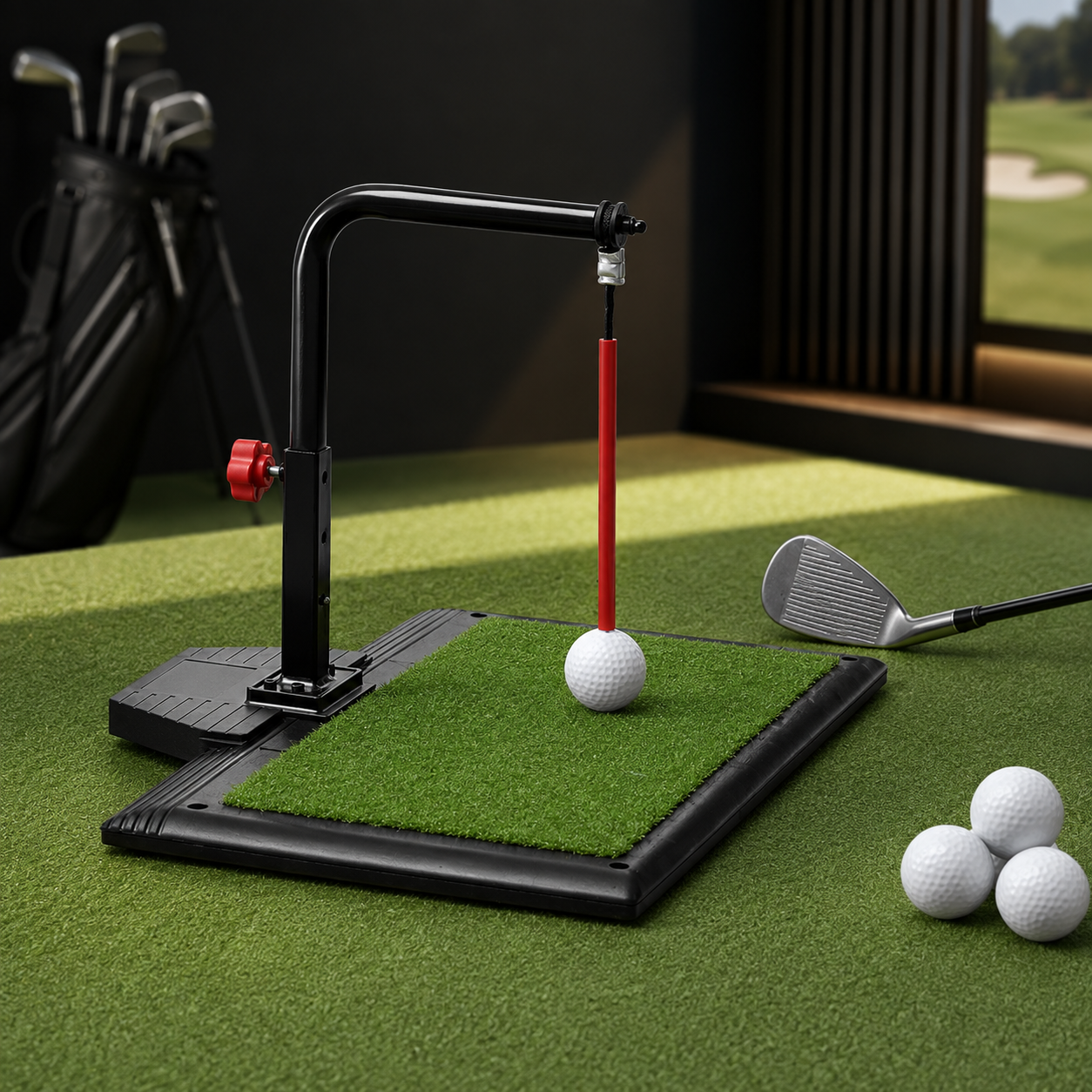 Ausilio portatile e pieghevole per allenare il colpo nel golf all’aperto