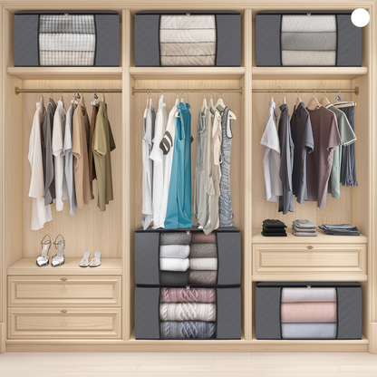 Bolsas de almacenamiento Organizador de tela Plegable Contenedores grandes para ropa